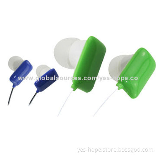 Colorful Earphones for Mobile Phones with Rubber Cover of Multiple Colors, 20Hz-20kHz Frequency